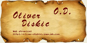 Oliver Diskić vizit kartica
